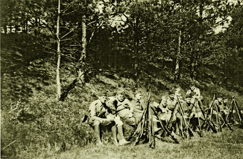 Officer training course in Śrem. Stefan Korboński seventh from left, 14 May – 7 July 1928