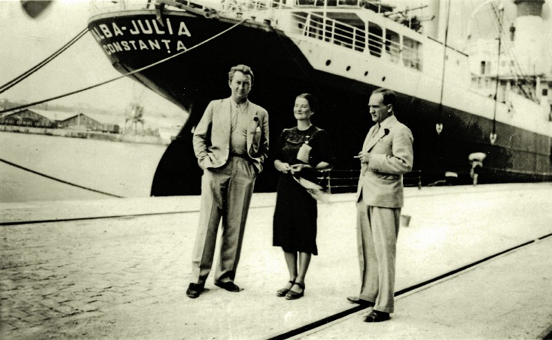 Zofia and Stefan Korboński in a Romanian port, 1938