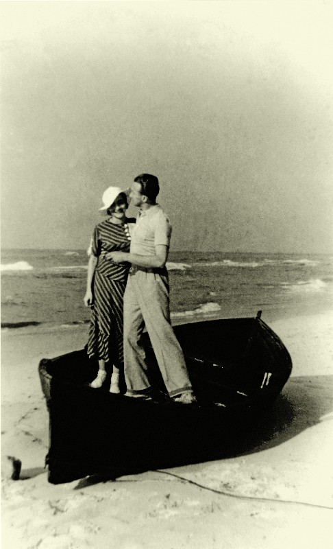 Zofia and Stefan Korboński on holidays on the Black Sea in Romania, 1938